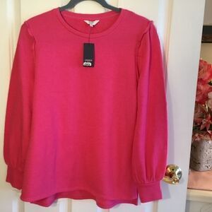 NWT Crown & Ivy Size S Ruffle L/S Sweatshirt